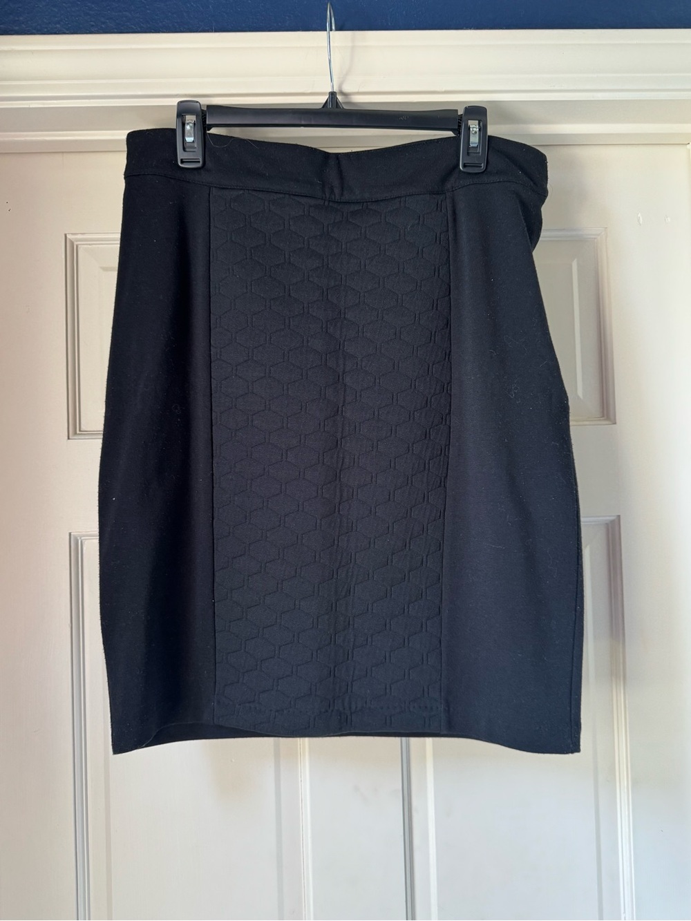 Mossimo Supply Co. Black Textured Panel Pencil Skirt